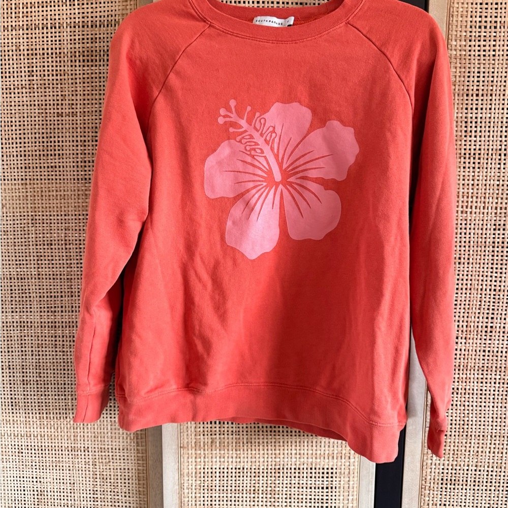 Coral Floral Graphic Crewneck Sweatshirt